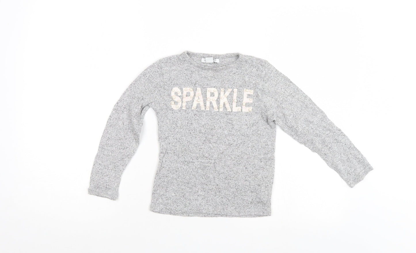 Priark Girls Grey   Pullover Jumper Size 6-7 Years