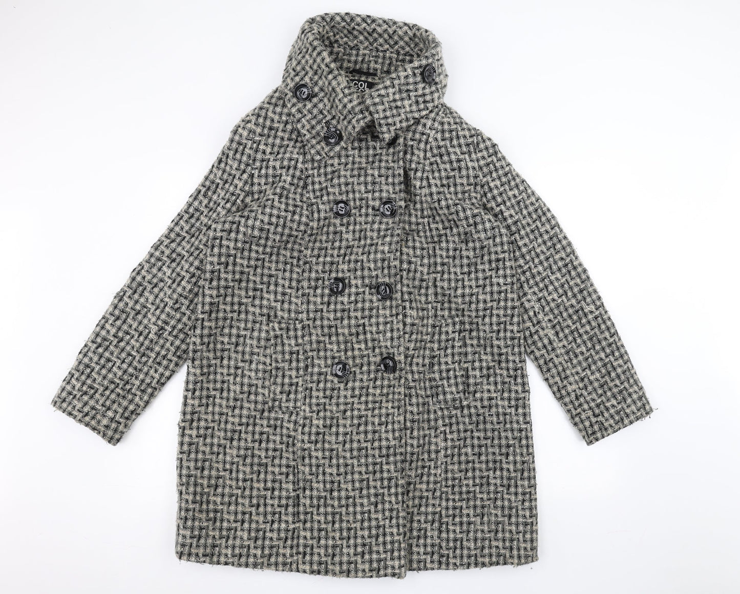 debinhams Womens Grey   Pea Coat Coat Size L