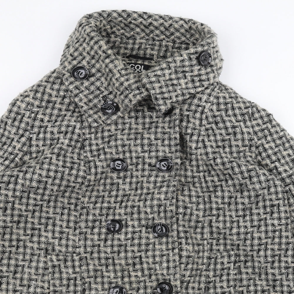 debinhams Womens Grey   Pea Coat Coat Size L