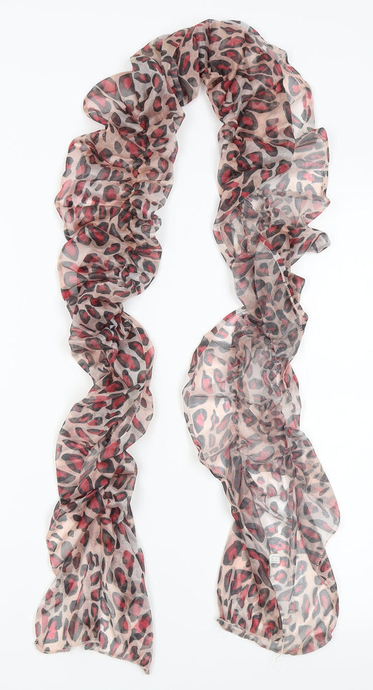 Preworn Womens Pink Animal Print   Scarf   - boa