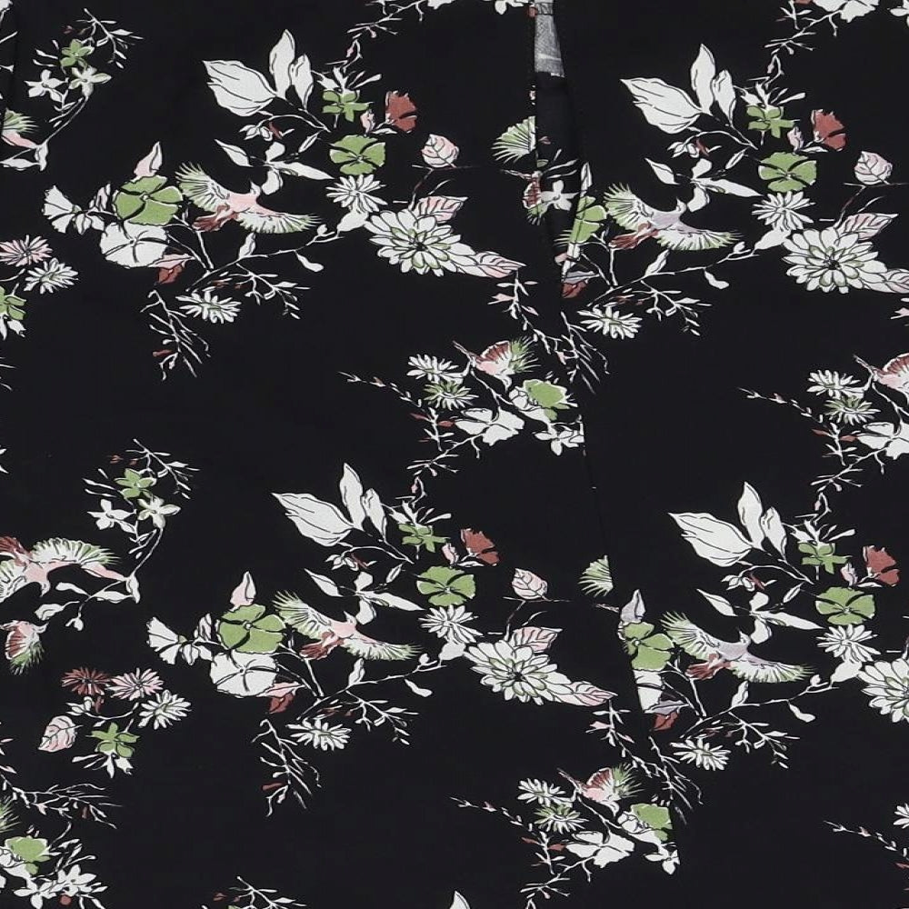Atmosphere Womens Black Floral  Basic Blouse Size 8