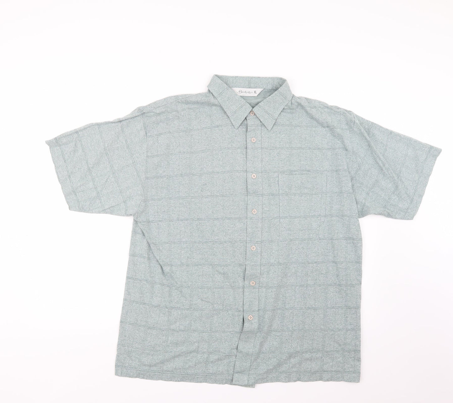 Berkertex Mens Green    Button-Up Size XL