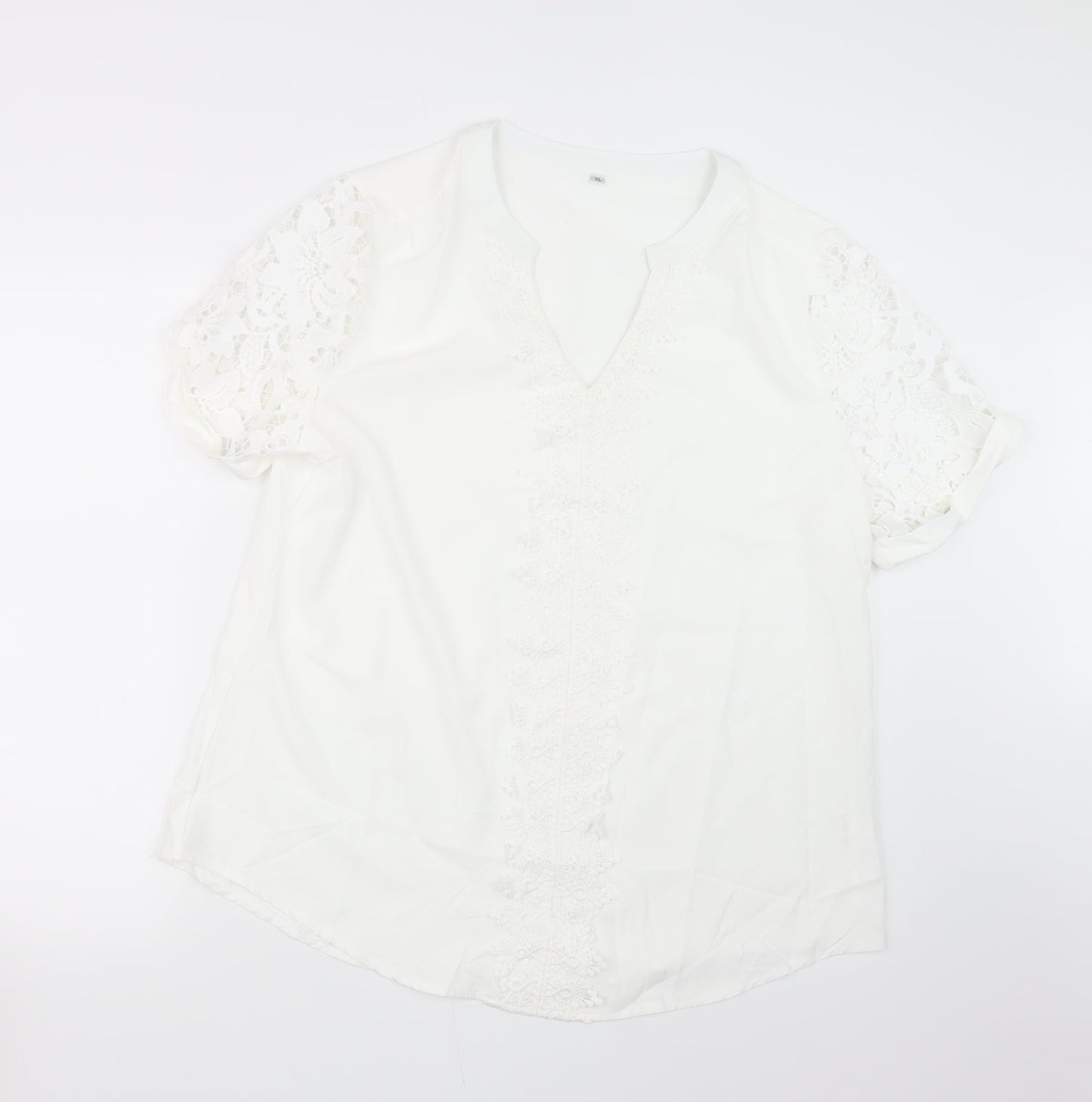 Preworn Womens White   Basic Blouse Size XL