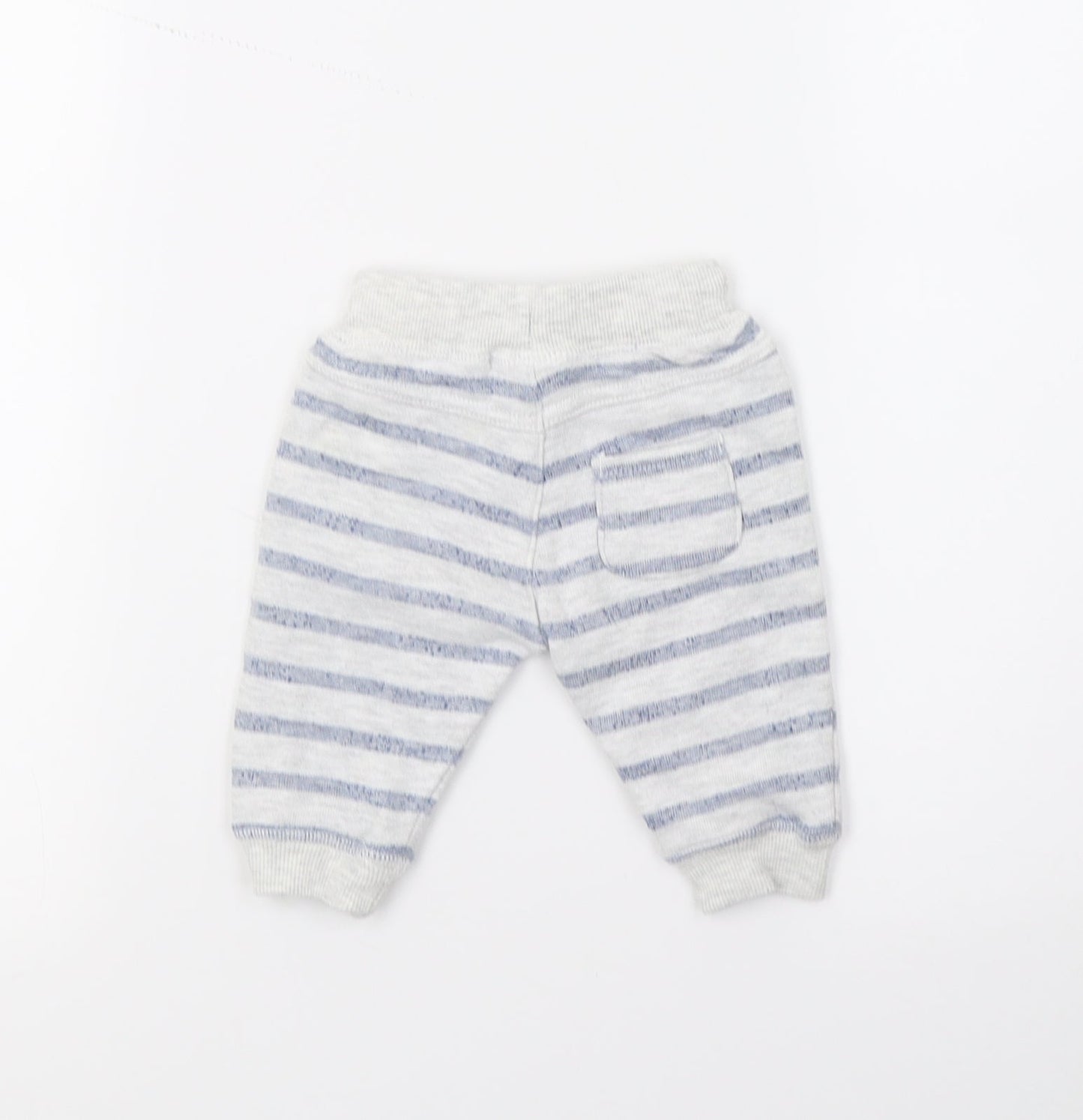 F&F Baby Grey Striped  Jogger Trousers Size 0-3 Months