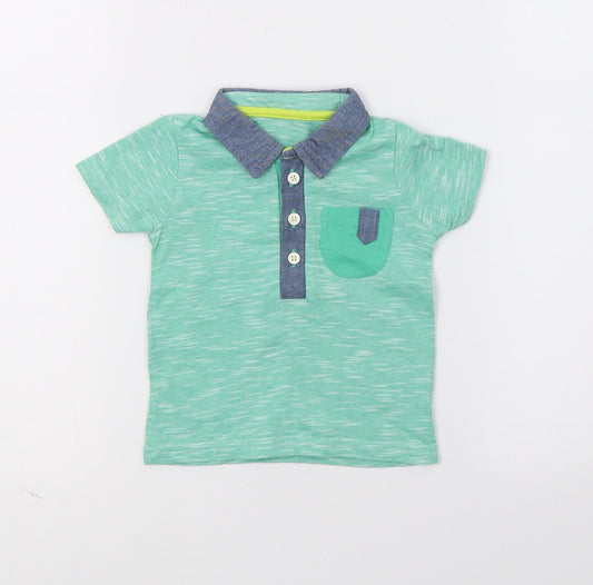 George Boys Green   Basic Polo Size 0-3 Months