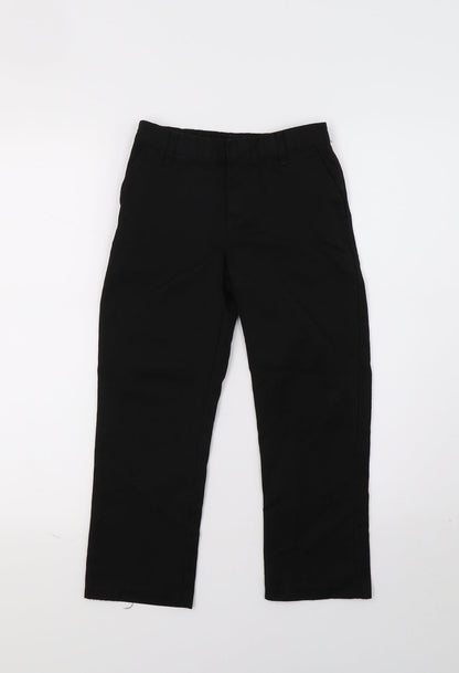 Preloved George Boys Black    Trousers Size 6-7 Years - Front