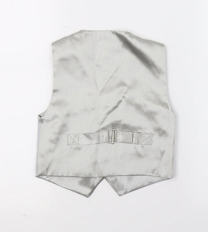 Back view of RJR.John Rocha boys’ grey jacket waistcoat, size 4, years