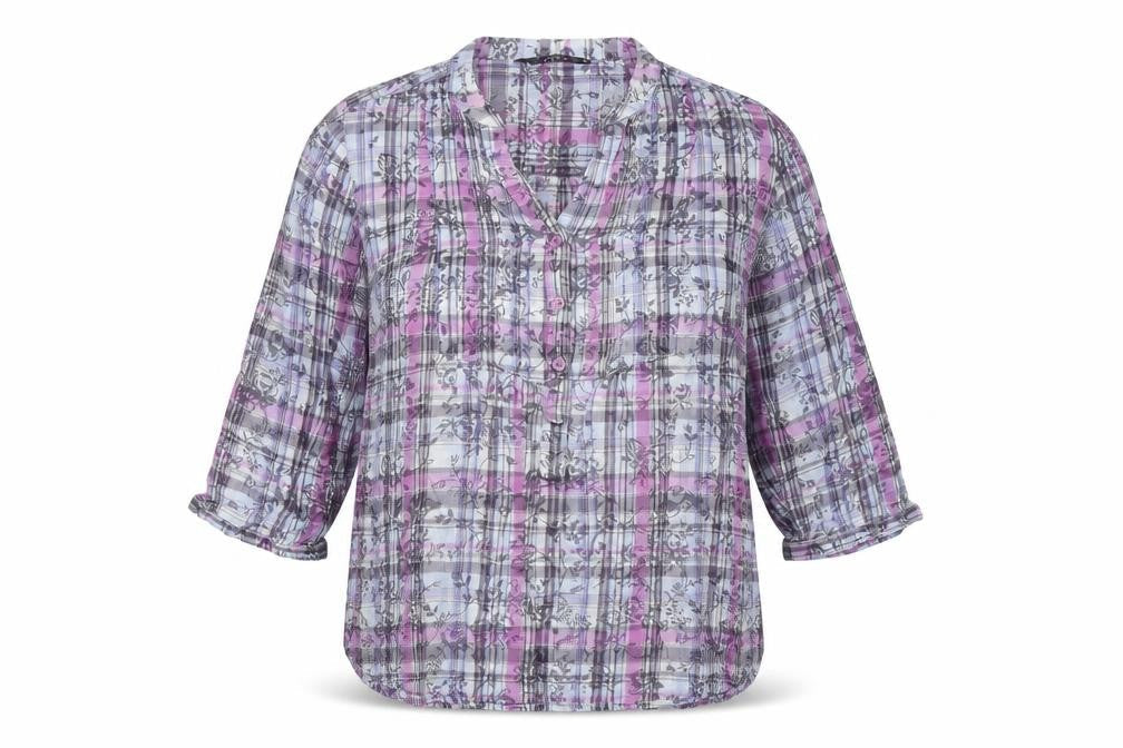 Bonmarché Womens Multicoloured Check Top Pyjama Top Size 16