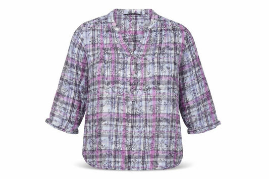 Bonmarché Womens Multicoloured Check Top Pyjama Top Size 16