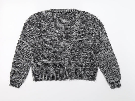 Boohoo Womens Grey  Knit Cardigan Jumper Size M