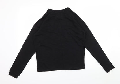 Back view of ASOS women’s black jersey basic t-shirt, size UK 10