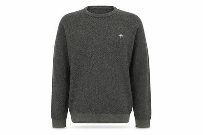 Front view of Easy men’s green knit jumper, size S