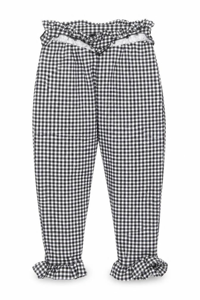 PRETTYLITTLETHING Womens Grey Check  Trousers  Size 8 L22 in