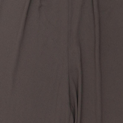 Close-up detail of Principles women’s brown trousers, size UK 12, 27-inch leg