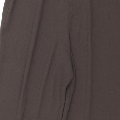 Brand and care label for Principles women’s brown trousers, size UK 12, 27-inch leg
