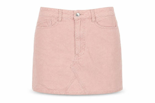 Mistress Rocks Womens Pink  Corduroy A-Line Skirt Size S