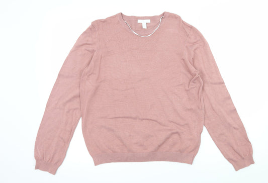 H&M Womens Pink  Knit Pullover Jumper Size M