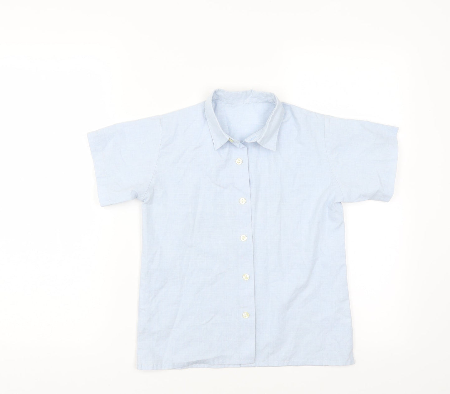 Preworn Boys Blue   Basic Button-Up Size 8 Years