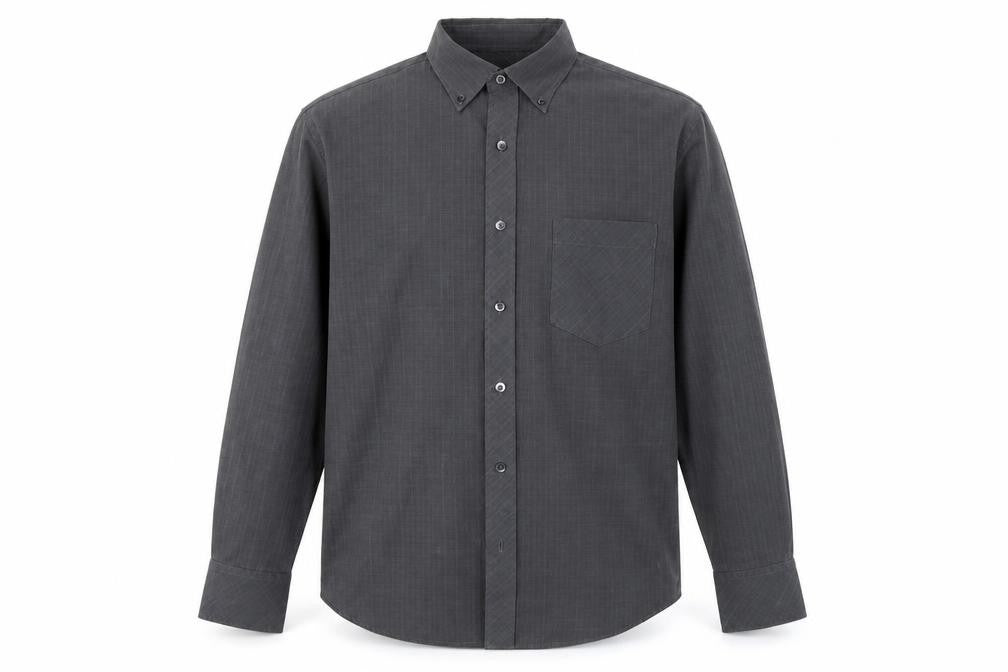 NEXT Mens Grey Plaid   Button-Up Size L