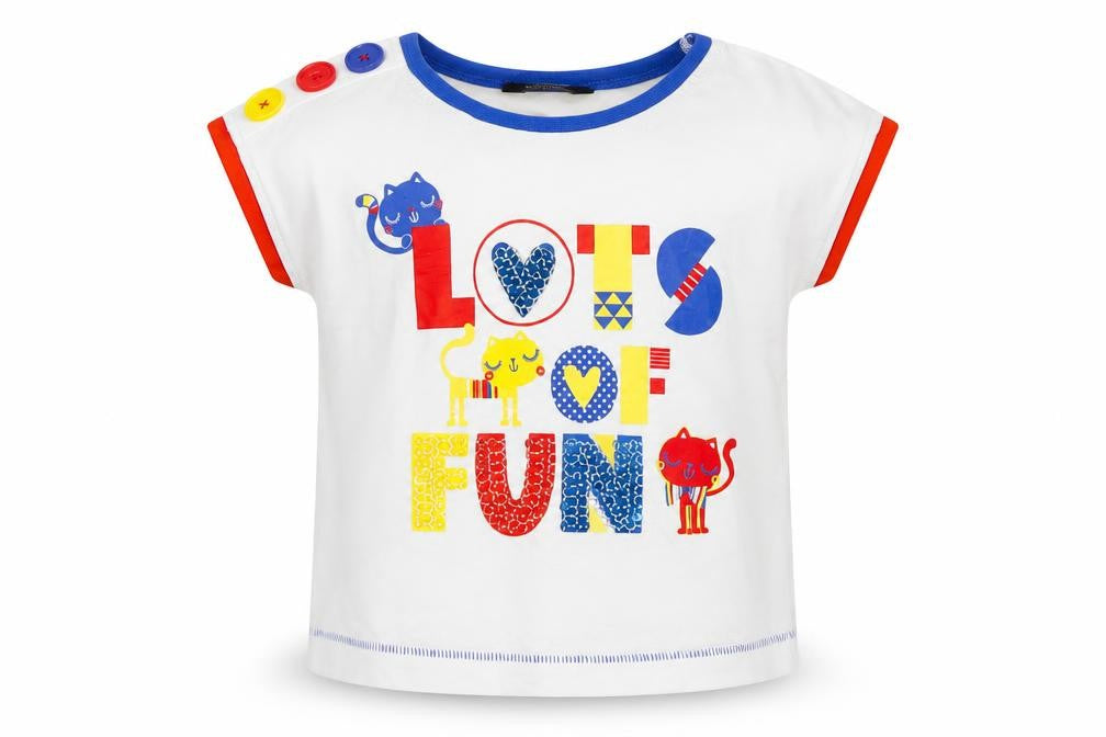 George Girls White   Basic T-Shirt Size 12-18 Months