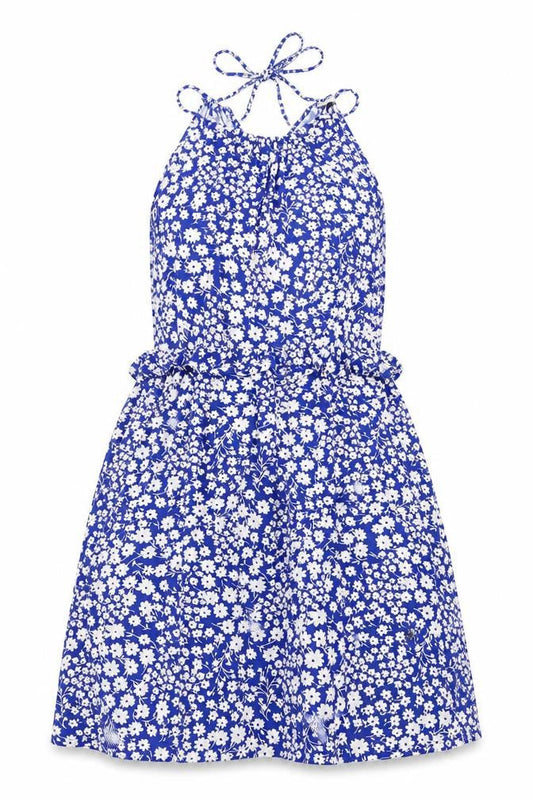 George Womens Blue Floral  Skater Dress  Size XS