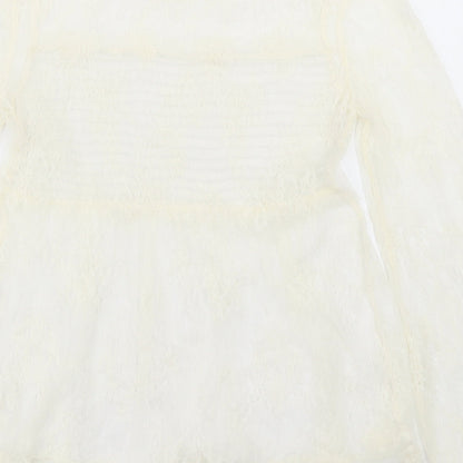 Primark Womens Ivory Floral  Basic Blouse Size XS