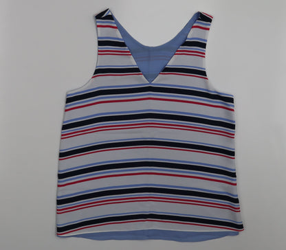Next Womens Multicoloured Striped  Basic Blouse Size 10
