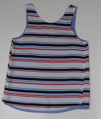 Next Womens Multicoloured Striped  Basic Blouse Size 10