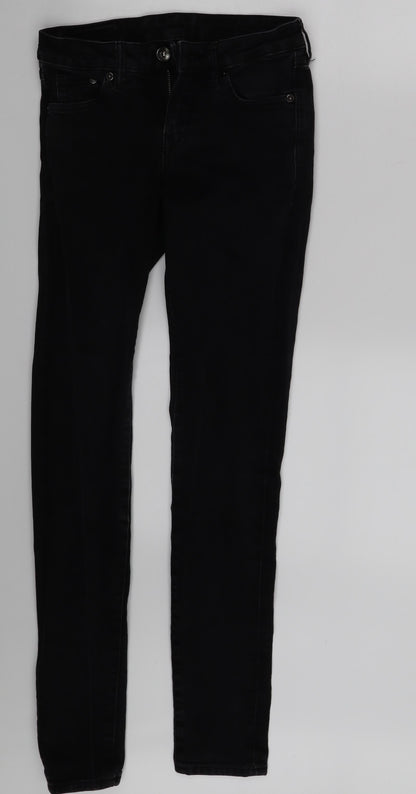 Additional front view of Denim & Co. Grey Denim Skinny Jeans One Size