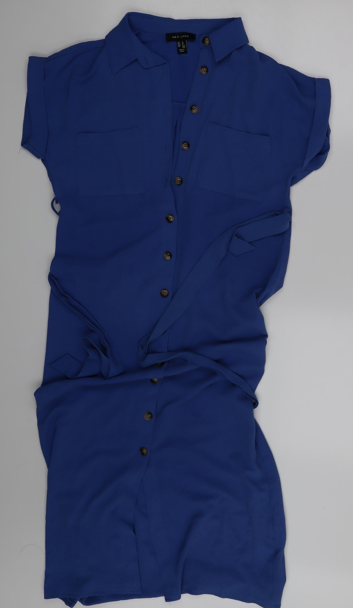 New Look Womens Blue   Basic Button-Up Size 4