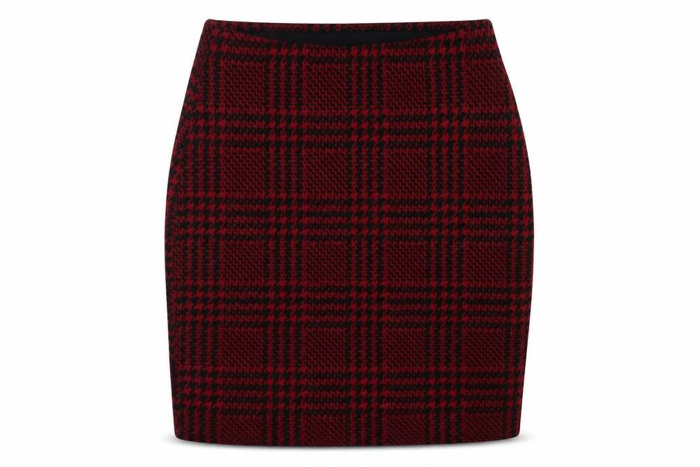 New Look Womens Red Geometric  A-Line Skirt Size 6