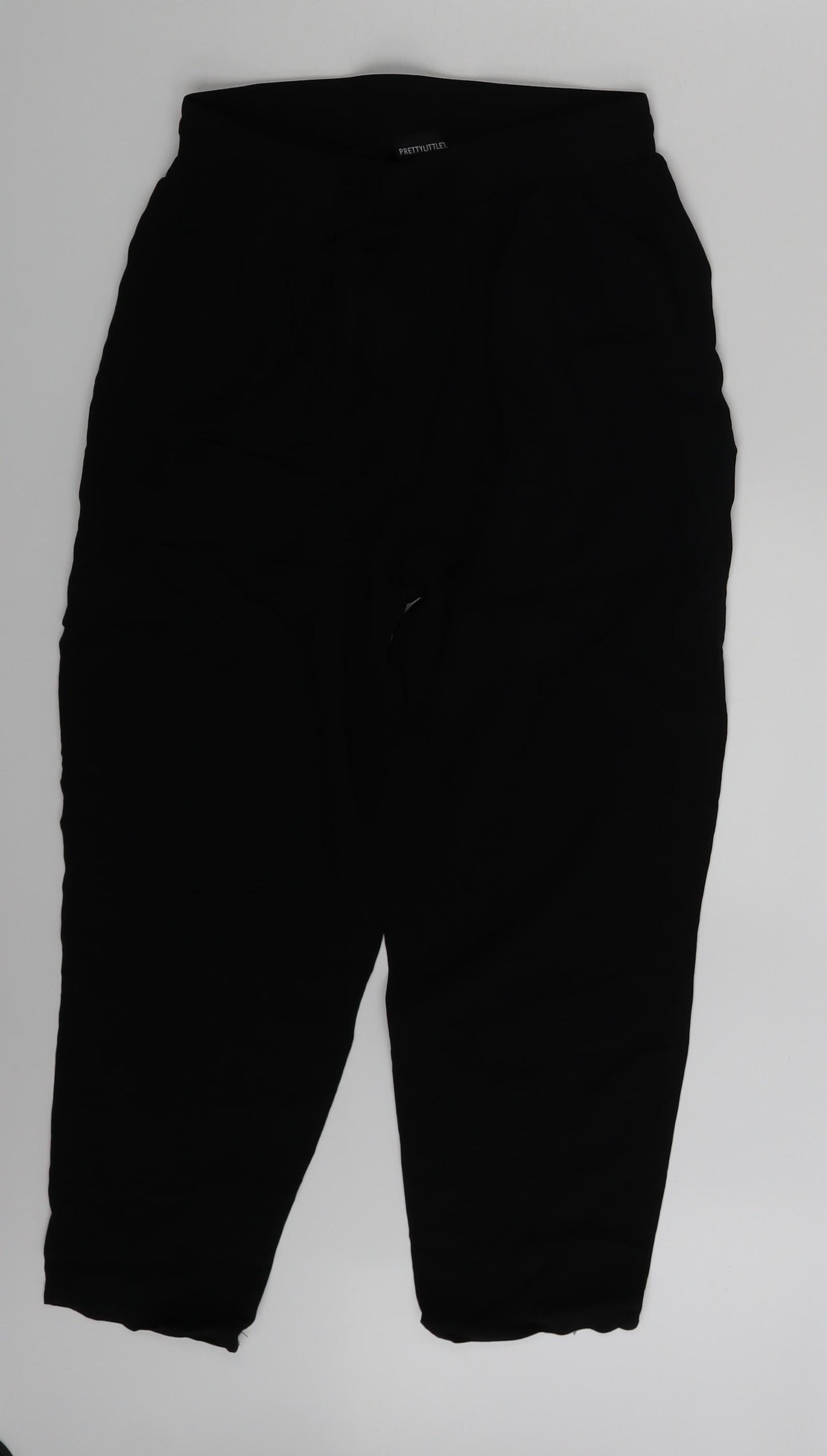 PRETTYLITTLETHING Womens Black   Sweatpants Trousers Size 8 L23 in