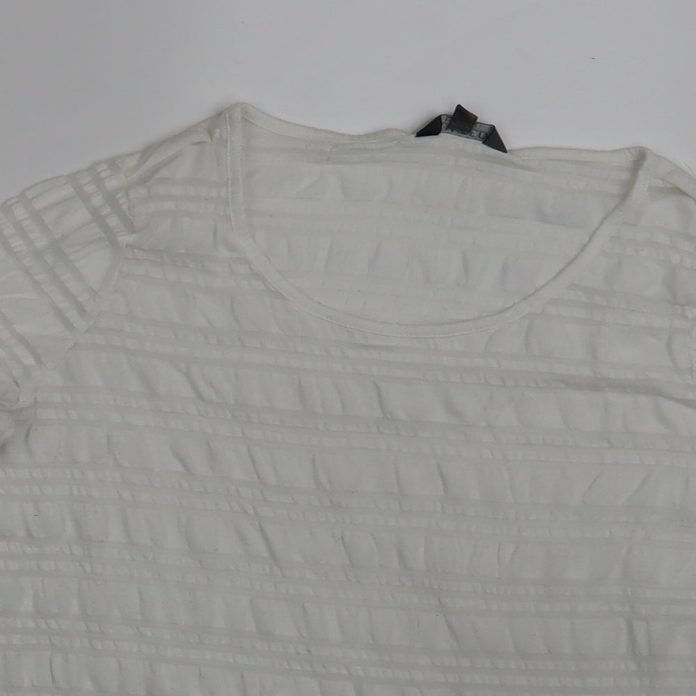 Limited Womens Ivory   Basic T-Shirt Size 14