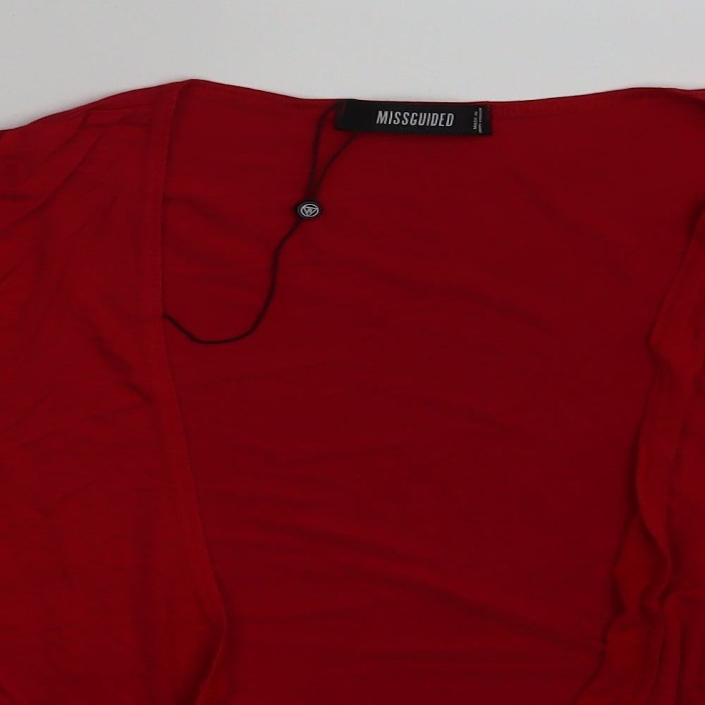 Missguided Womens Red   Basic Blouse Size 14