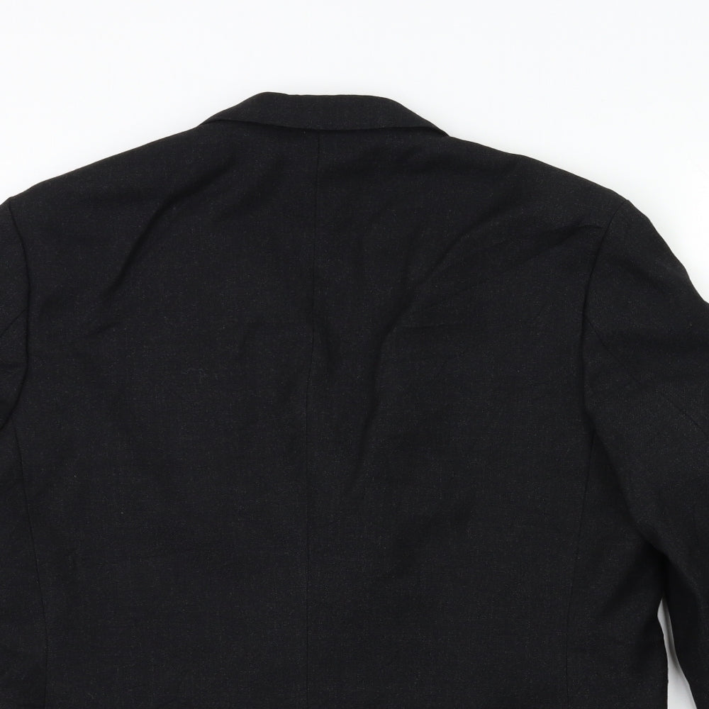 Preworn Mens Black   Jacket Suit Jacket Size 42