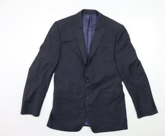 Preworn Mens Blue   Jacket Suit Jacket Size 40