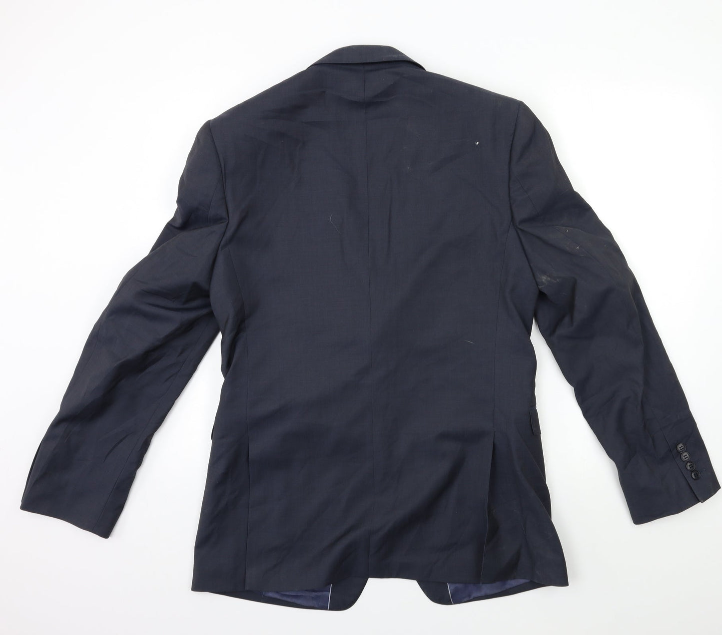 Preworn Mens Blue   Jacket Suit Jacket Size 40