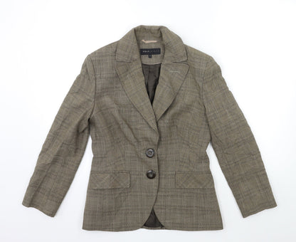 Next Womens Brown Check  Jacket Blazer Size 10