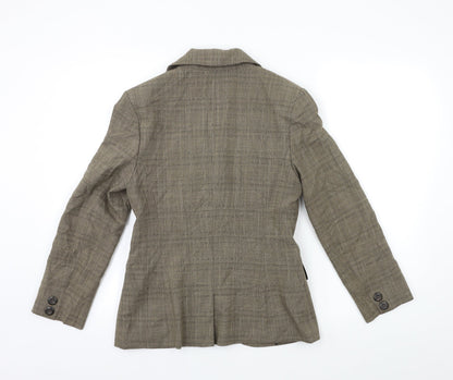 Next Womens Brown Check  Jacket Blazer Size 10