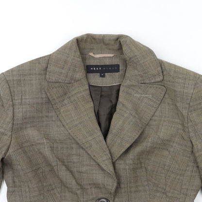 Next Womens Brown Check  Jacket Blazer Size 10