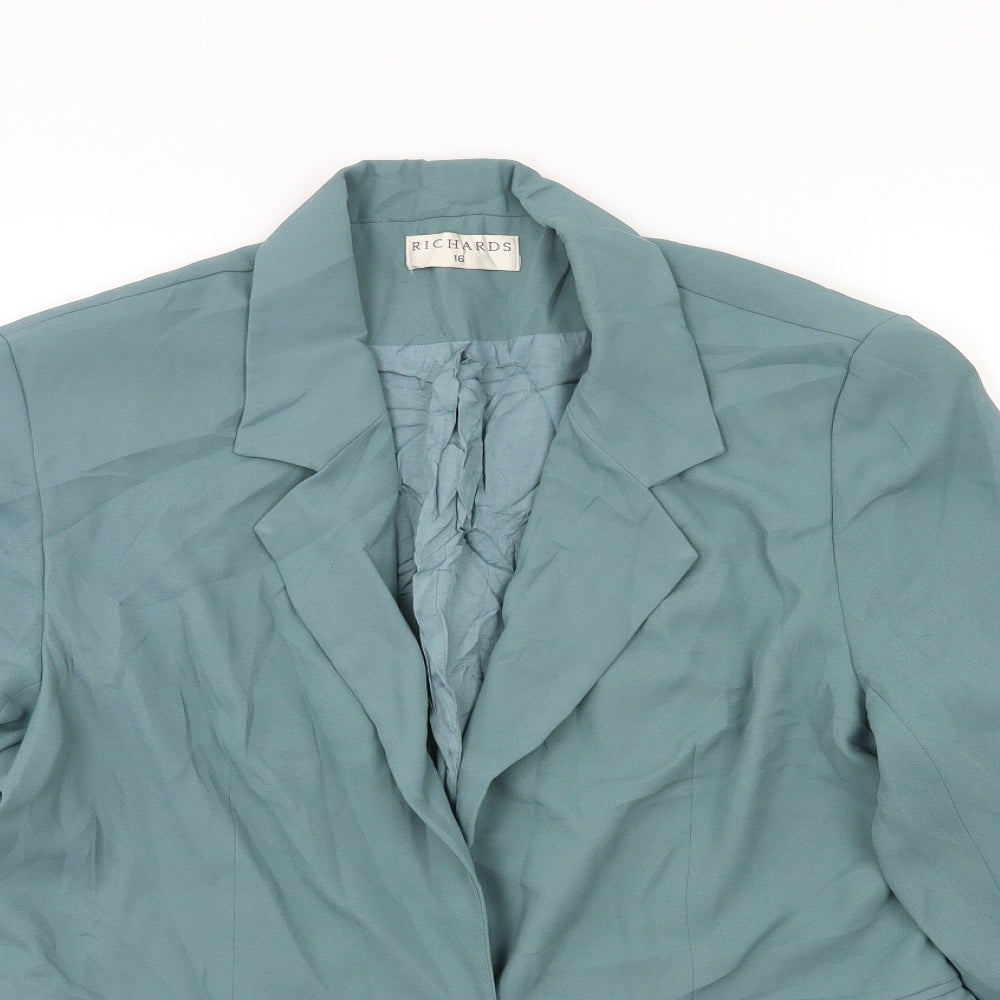 Richards Womens Black   Jacket Suit Jacket Size 16