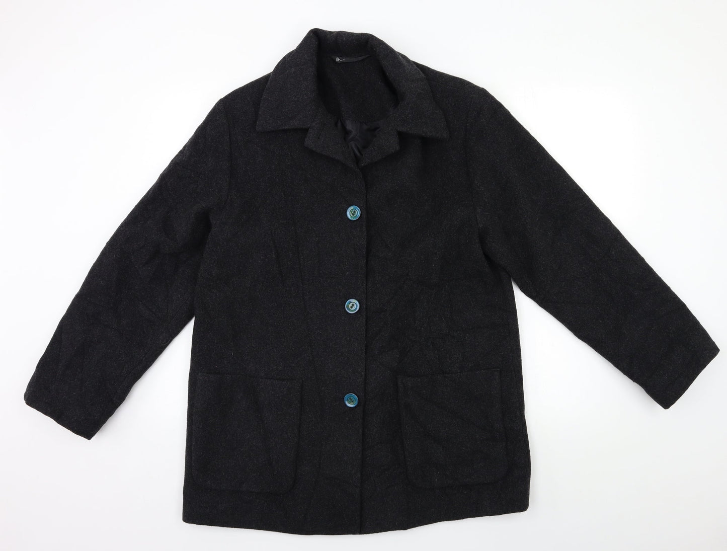 BHS Womens Black   Overcoat Coat Size 10