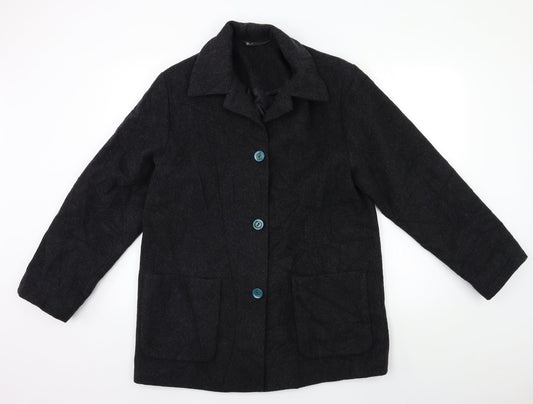 BHS Womens Black   Overcoat Coat Size 10