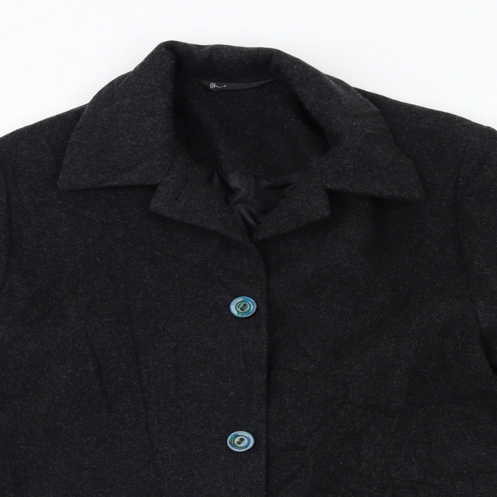 BHS Womens Black   Overcoat Coat Size 10