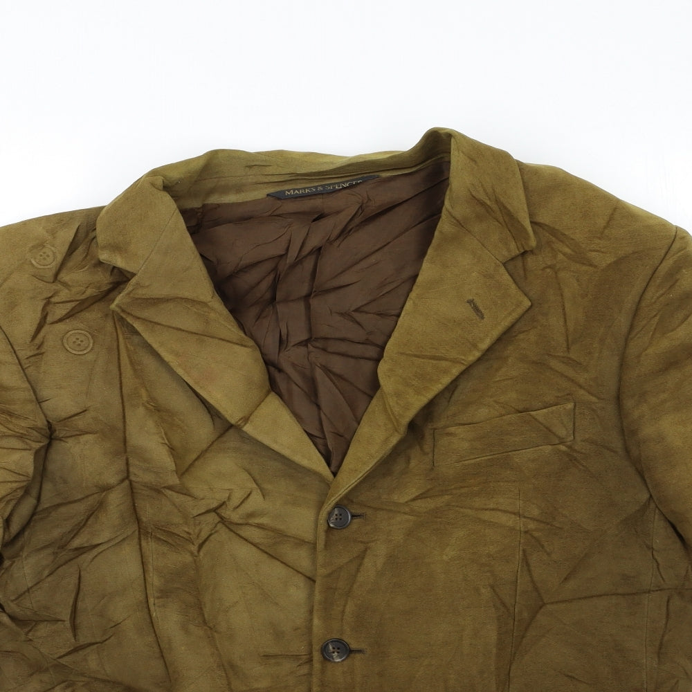 Marks and Spencer Mens Green  Rayon Jacket Suit Jacket Size 42