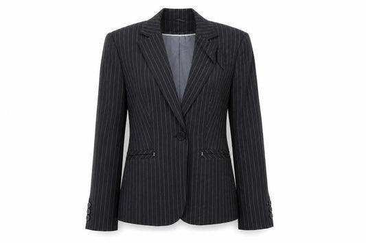 Marks & Spencer Womens Black Striped  Jacket Blazer Size 12