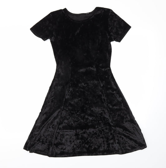 LOOK OF THE DAY Womens Black   Fit & Flare  Size 10