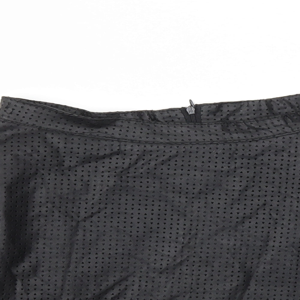 Preworn Womens Black   Flare Skirt Size 10