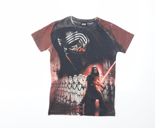 Star Wars Boys Brown Argyle/Diamond  Basic T-Shirt Size 9-10 Years