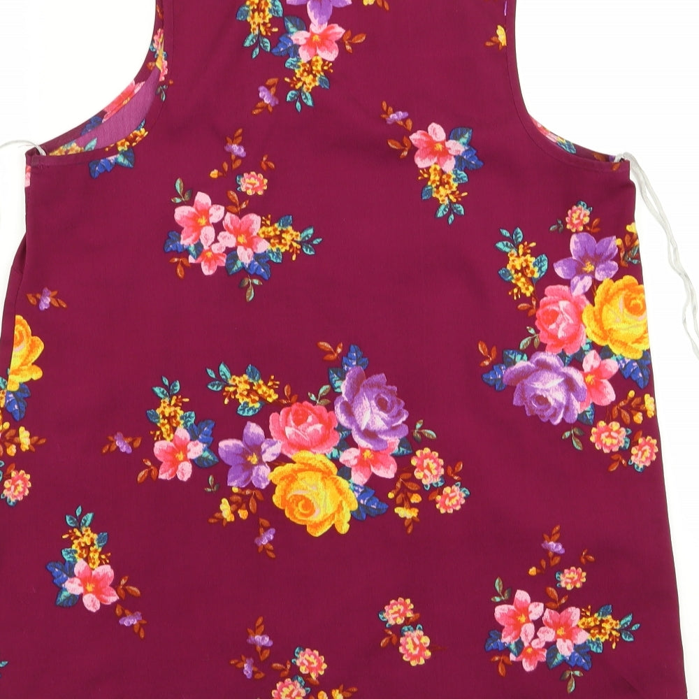 Primark Womens Purple Floral  Basic Blouse Size 8